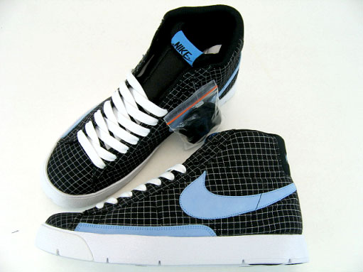 Nike Super Blazer Hi Premium - Plaid - Black/University Blue