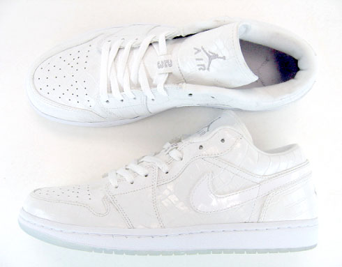 Air Jordan 1 Low Retro – White Croc