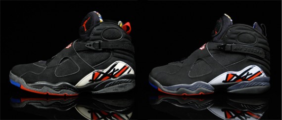 Air Jordan VIII (8) Playoff OG vs. Retro Comparison Photos