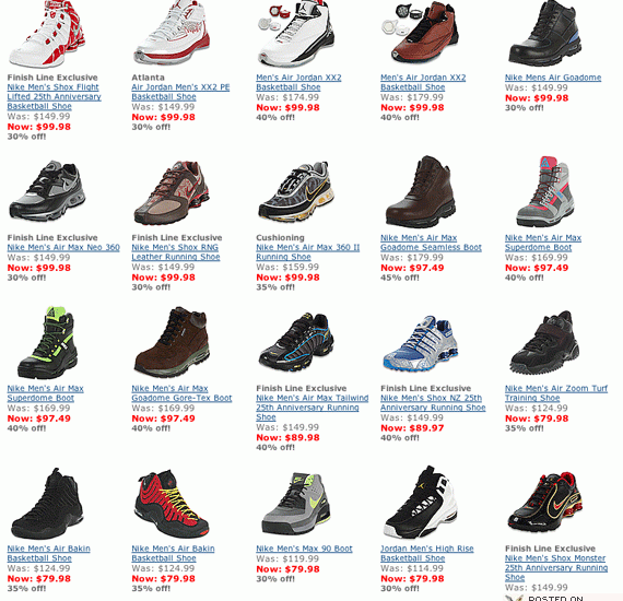 Finishline Holiday 2007 – End of Season Sale!