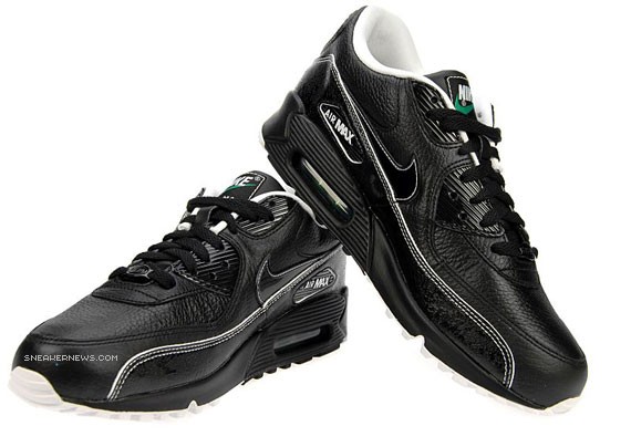 Nike Air Max 90 - JD Sports - Black-White-Green