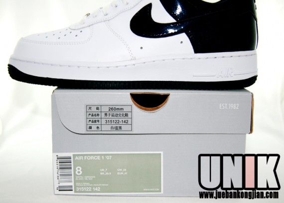 Nike Air Force 1 White Black Patent5