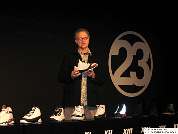 Tinker Hatfield holding Air Jordan XX3