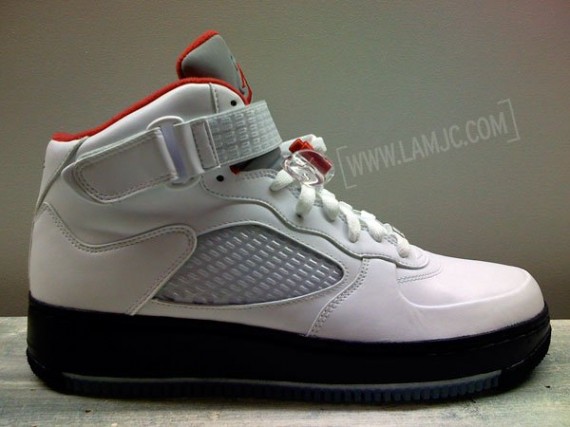 Air Jordan Force V (AJF 5) Fusion – White – Varsity Red – Black