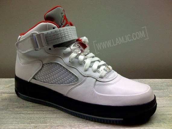 Air Jordan Force V (5) Fusion - White/Varsity Red/Black