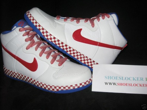 Nike Dunk High Supreme Red Checker Sample