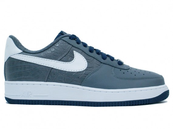 Nike Air Force 1 Premium - Flint Grey/White/Navy Croc