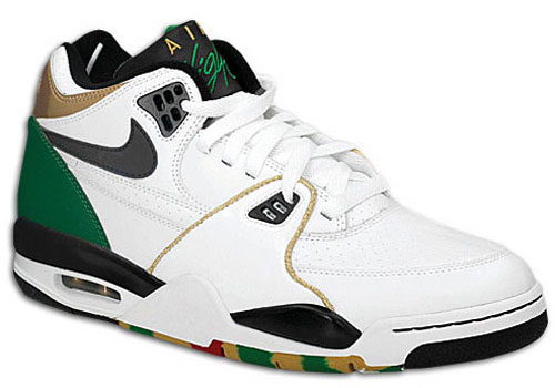 Nike Air Flight 89 – White / Black / Pine Green / Metallic Gold