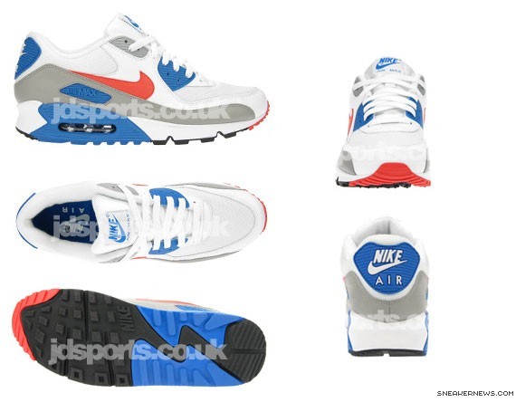 Nike Air Max 90 – JD Sports – White – Sunburst – Dark Electric -Black