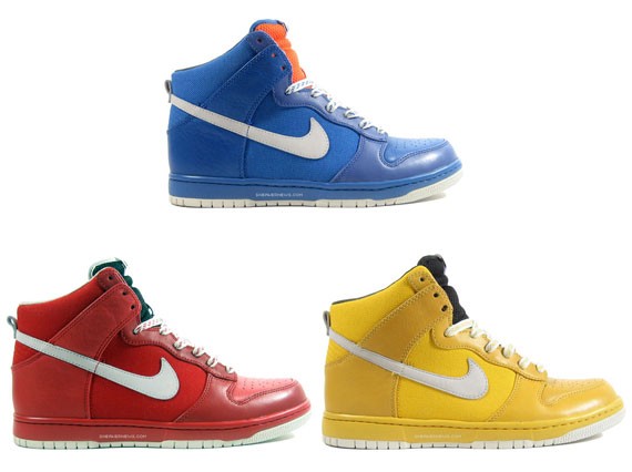 Nike Dunk High Be True in Solid Colors - Blue, Red, Yellow