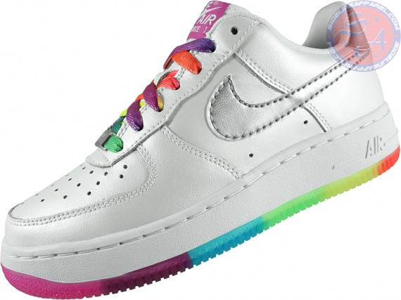 Nike Air Force 1 GS – White – Rainbow Outsole