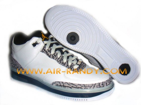 Air Jordan Force III (AJF 3) Fusion - White - Cement Grey - Blue