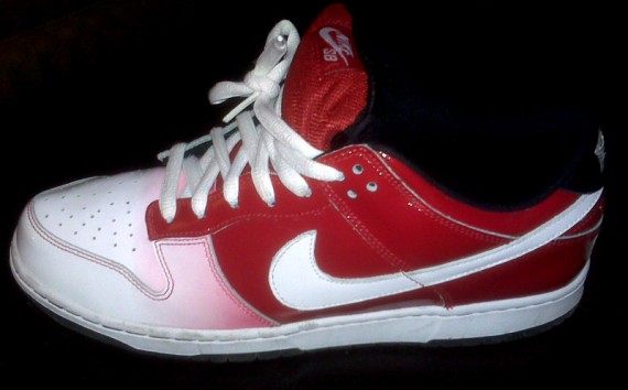 Nike Dunk Low SB - Red Patent - Red-White Graident