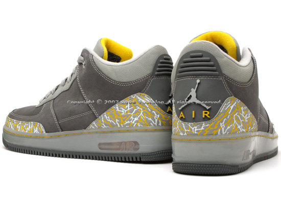 Air Jordan Force III (3) Fusion - Flint Grey - Varsity Maize - Silver