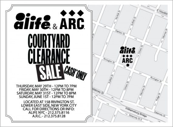 Alife + Rivington Club Courtyard Clearance Sale