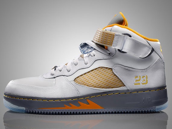 Air Jordan Force V (5) Fusion - White/Orange Peel - Now Available