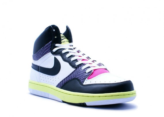 Nike Court Force High - Black - Lime - Purple Snake