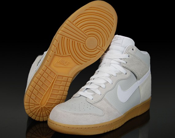 Nike Dunk High Premium - White - Horse Hair - Gum