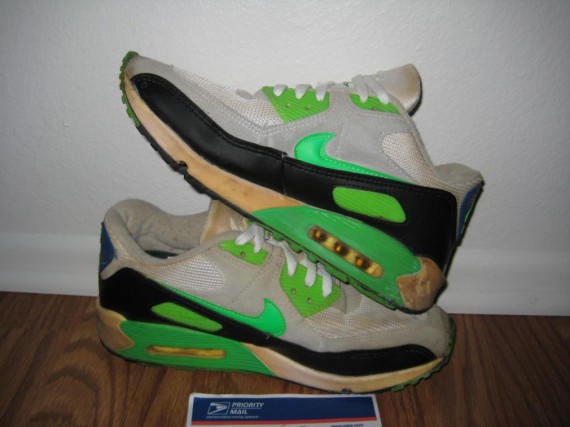 Nike Air Max 90 - White - Neon Green - Black