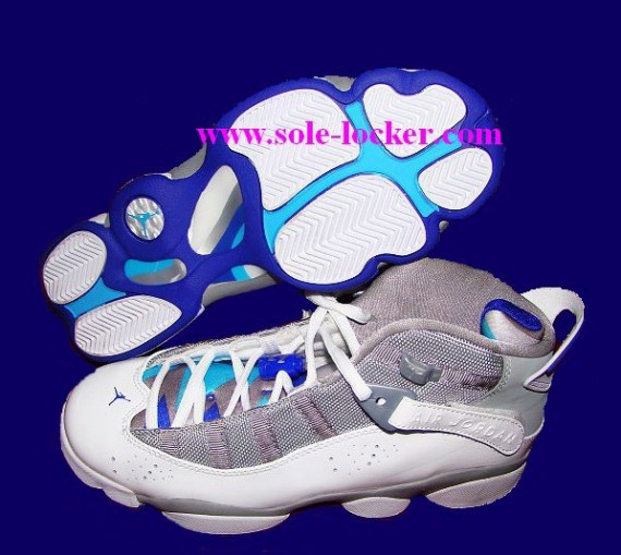 Air Jordan 6 (Six) Rings WMNS - Medium Grey/White-Vivid Blue-Concord