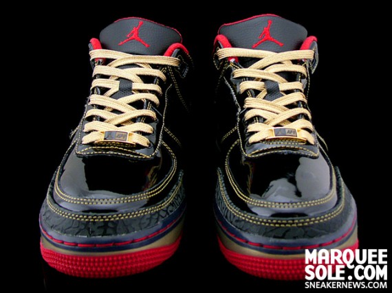 Air Jordan Force III (AJF 3) - Black - Metallic Gold - Varsity Red