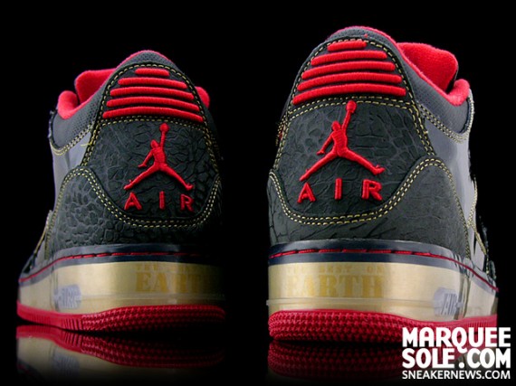 Air Jordan Force III (AJF 3) - Black - Metallic Gold - Varsity Red