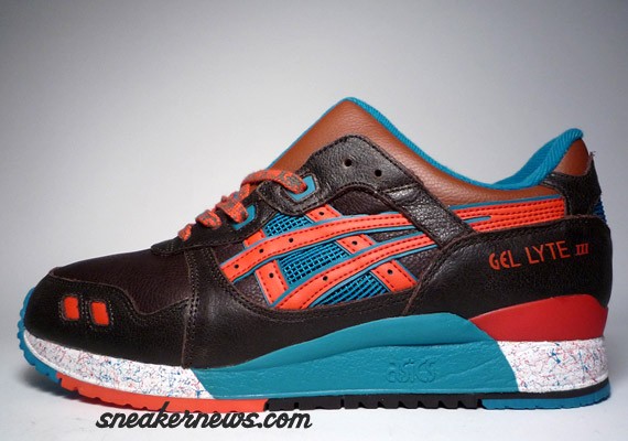 Asics Gel Lyte III - Dark Brown - Orange - Aqua