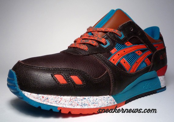 Asics Gel Lyte III - Dark Brown - Orange - Aqua