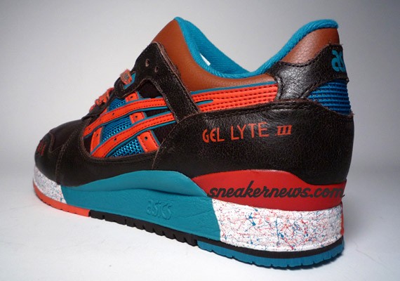 Asics Gel Lyte III - Dark Brown - Orange - Aqua