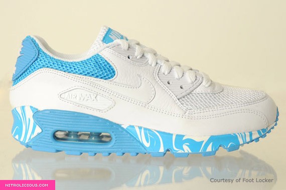 Nike WMNS Air Max 90 - Vivid Blue - Swirls