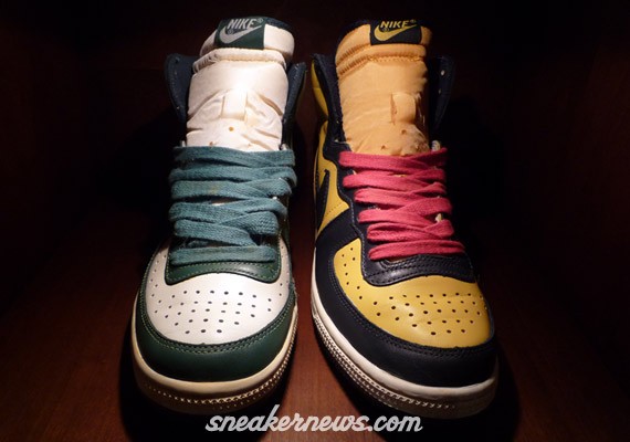 Nike Vintage Terminator High - White - Green + Yellow - Navy