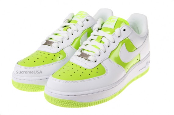 Nike Air Force 1 07 Womens - Volt - White