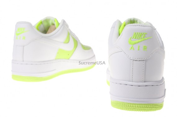 Nike Air Force 1 07 Womens - Volt - White