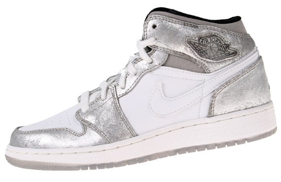 Air Jordan 1 GS - White - Silver - Black