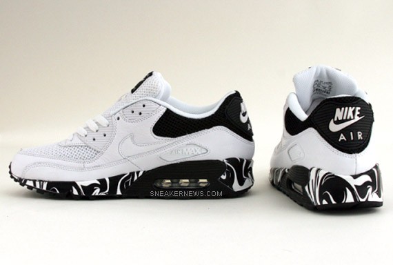 Nike Air Max 90 WMNS – White – Black – Swirls