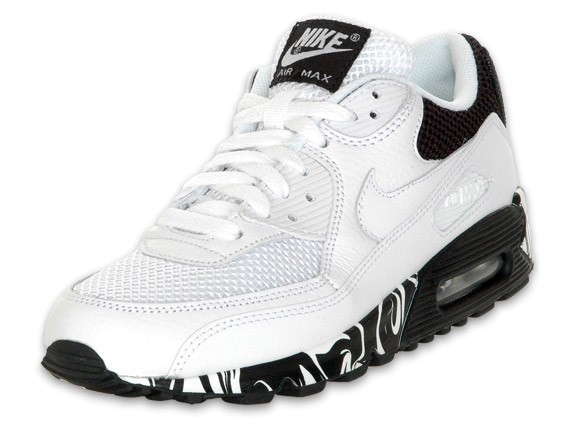 Nike Air Max 90 WMNS - White - Black - Swirls