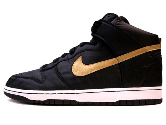 Nike Dunk Hi Be True - Black - Gold Satin