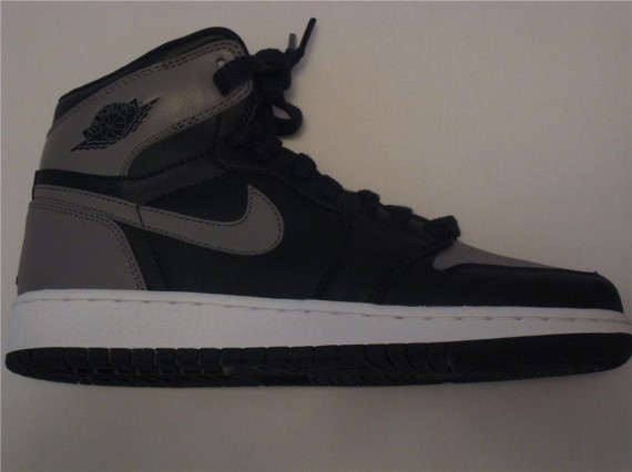 Air Jordan 1 (GS) - Black - Soft Grey - White