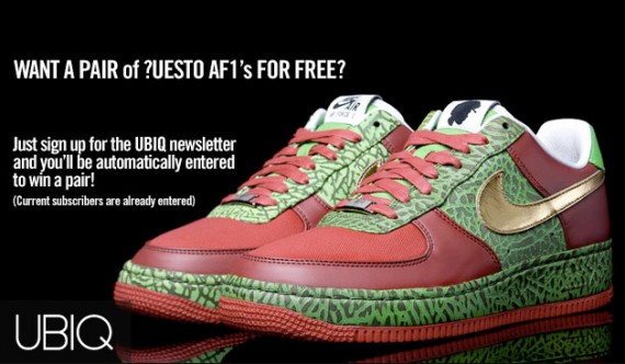 UBIQ ?uestlove Air Force 1 Giveaway