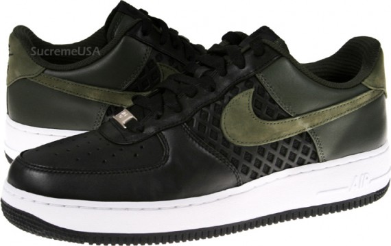 Nike Air Force 1 - Birdsnest - Black-Dark Army