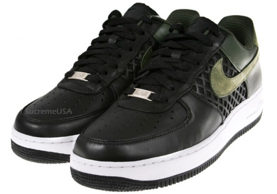 Nike Air Force 1 - Birdsnest - Black-Dark Army