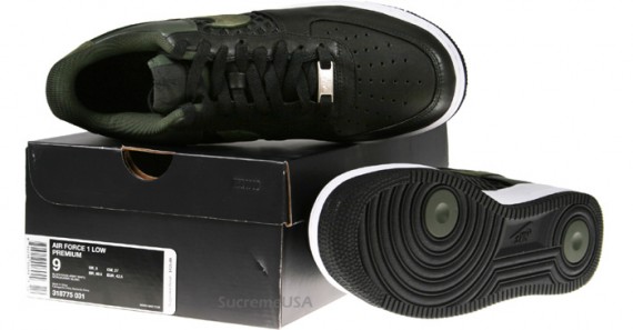 Nike Air Force 1 - Birdsnest - Black-Dark Army