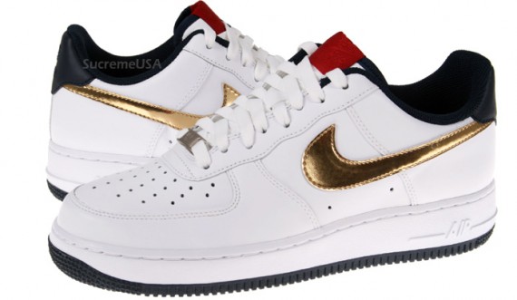 Nike Air Force 1 Core - Olympic - White-Gold-Blue