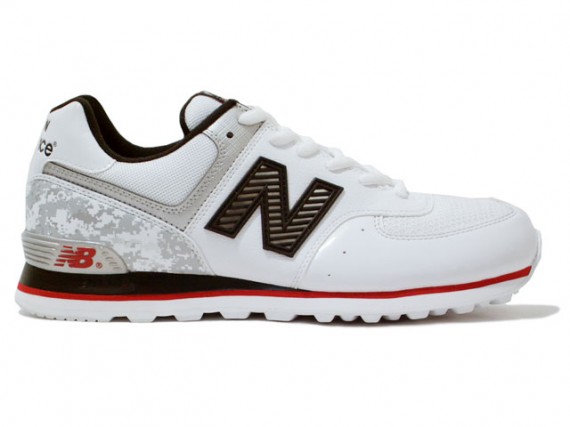 New Balance M574MHW - White - Black