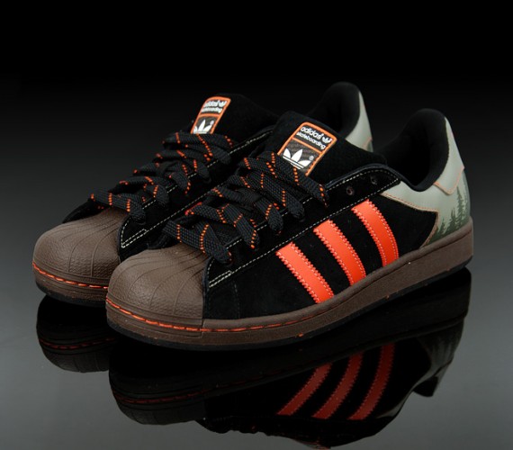 Adidas Skate Superstar - Black - White + Black - Brown - Orange