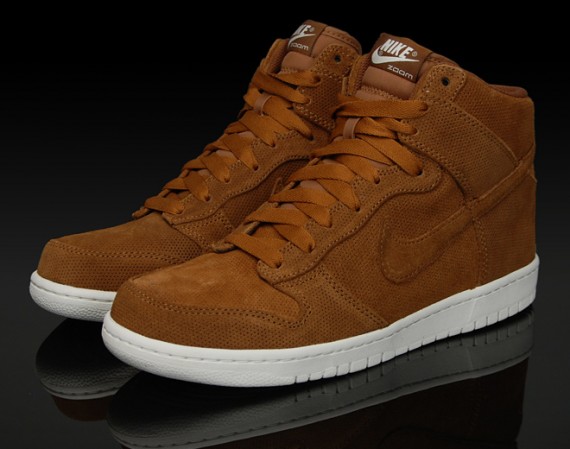 Nike Dunk Hi Premium – Brown Perforated Suede – Un-DQM