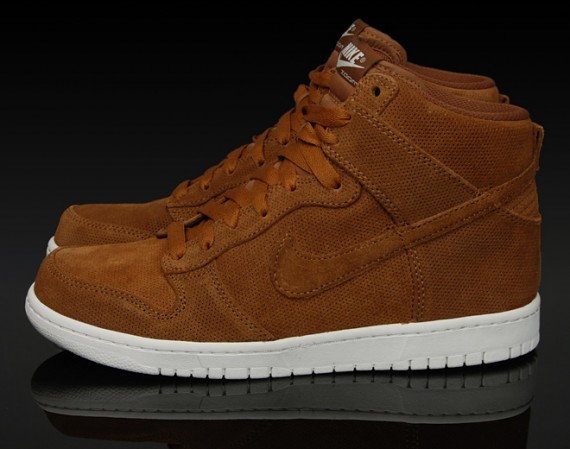 Nike Dunk Hi Premium - Brown Perforated Suede - Un-DQM