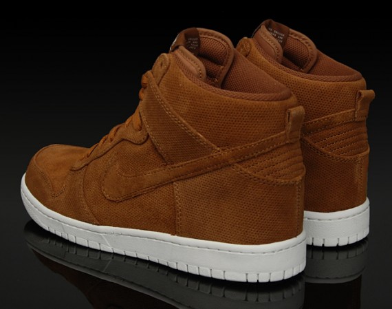 Nike Dunk Hi Premium - Brown Perforated Suede - Un-DQM