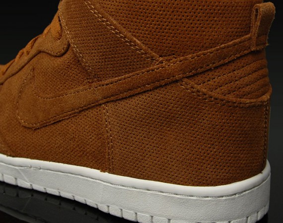 Nike Dunk Hi Premium - Brown Perforated Suede - Un-DQM