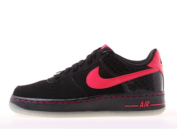 Nike Air Force 1 GS - Black - Berry - Glow in the Dark